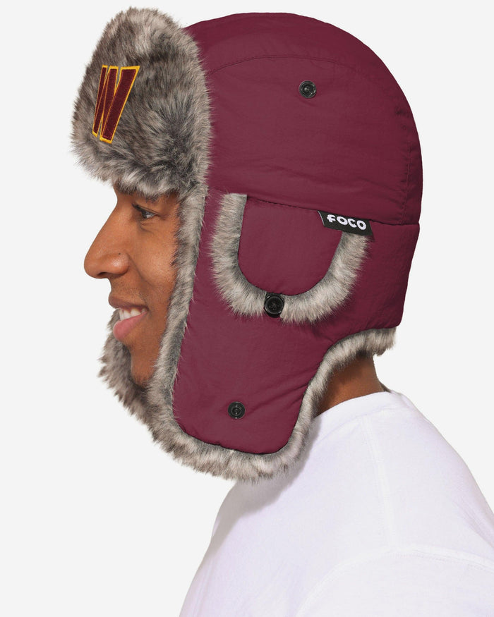 Washington Commanders Faux Fur Trapper Hat FOCO - FOCO.com