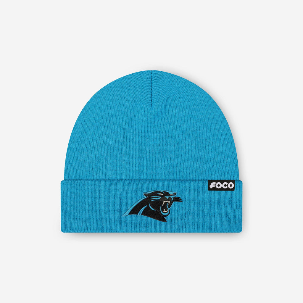 Carolina Panthers Basic Primary Logo Beanie FOCO - FOCO.com