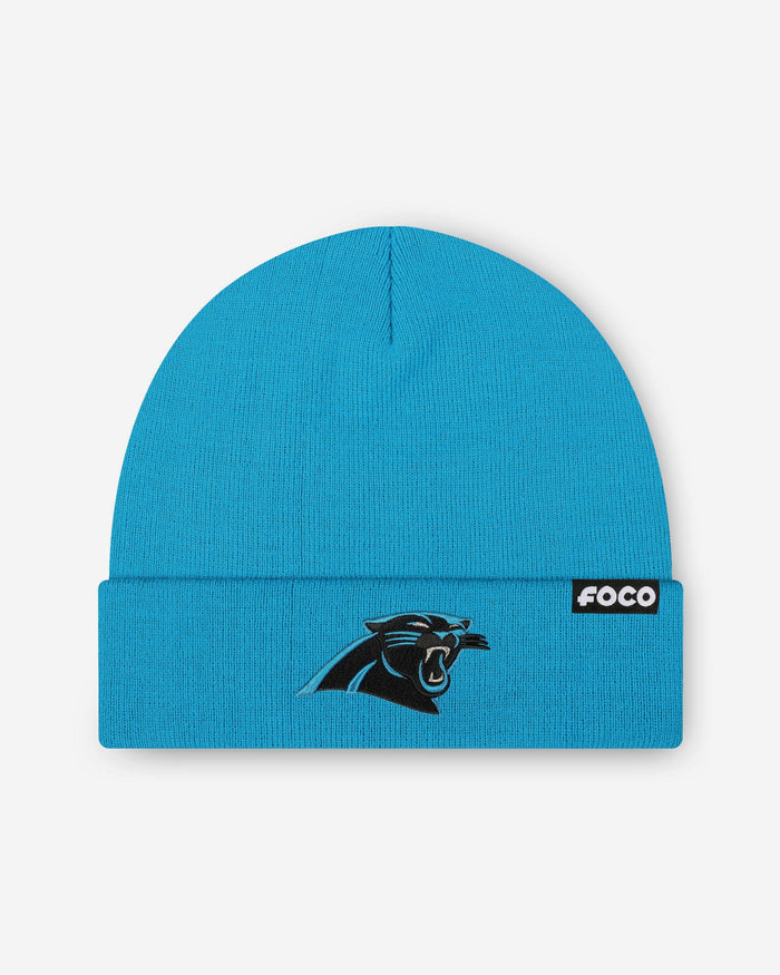 Carolina Panthers Basic Primary Logo Beanie FOCO - FOCO.com