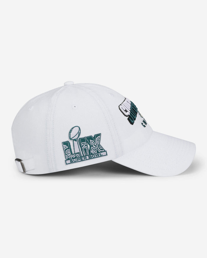 Philadelphia Eagles Super Bowl LIX Champions White Primary Logo Casual Cap FOCO - FOCO.com