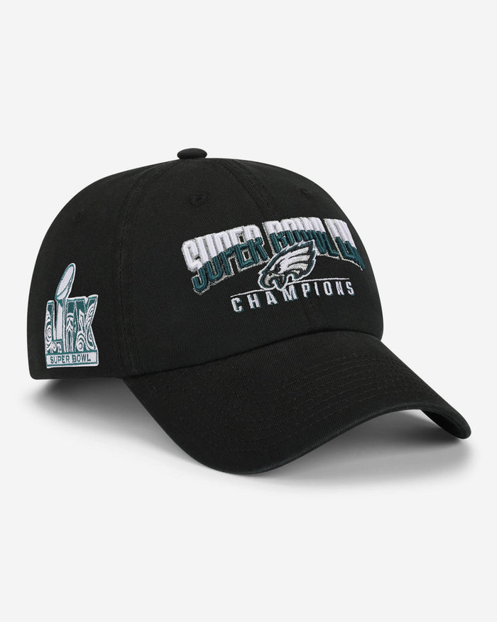 Philadelphia Eagles Super Bowl LIX Champions Black Primary Logo Casual Cap FOCO - FOCO.com