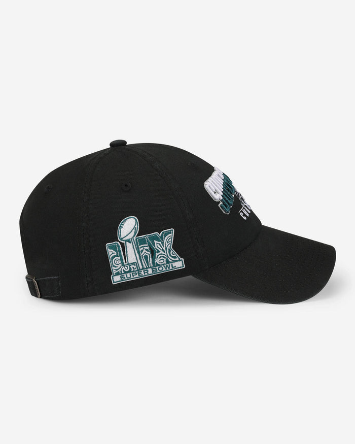 Philadelphia Eagles Super Bowl LIX Champions Black Primary Logo Casual Cap FOCO - FOCO.com