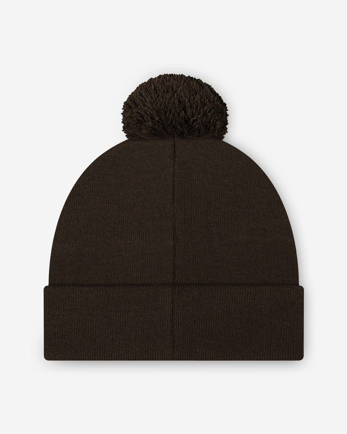Cleveland Browns Basic Primary Logo Pom Beanie FOCO - FOCO.com