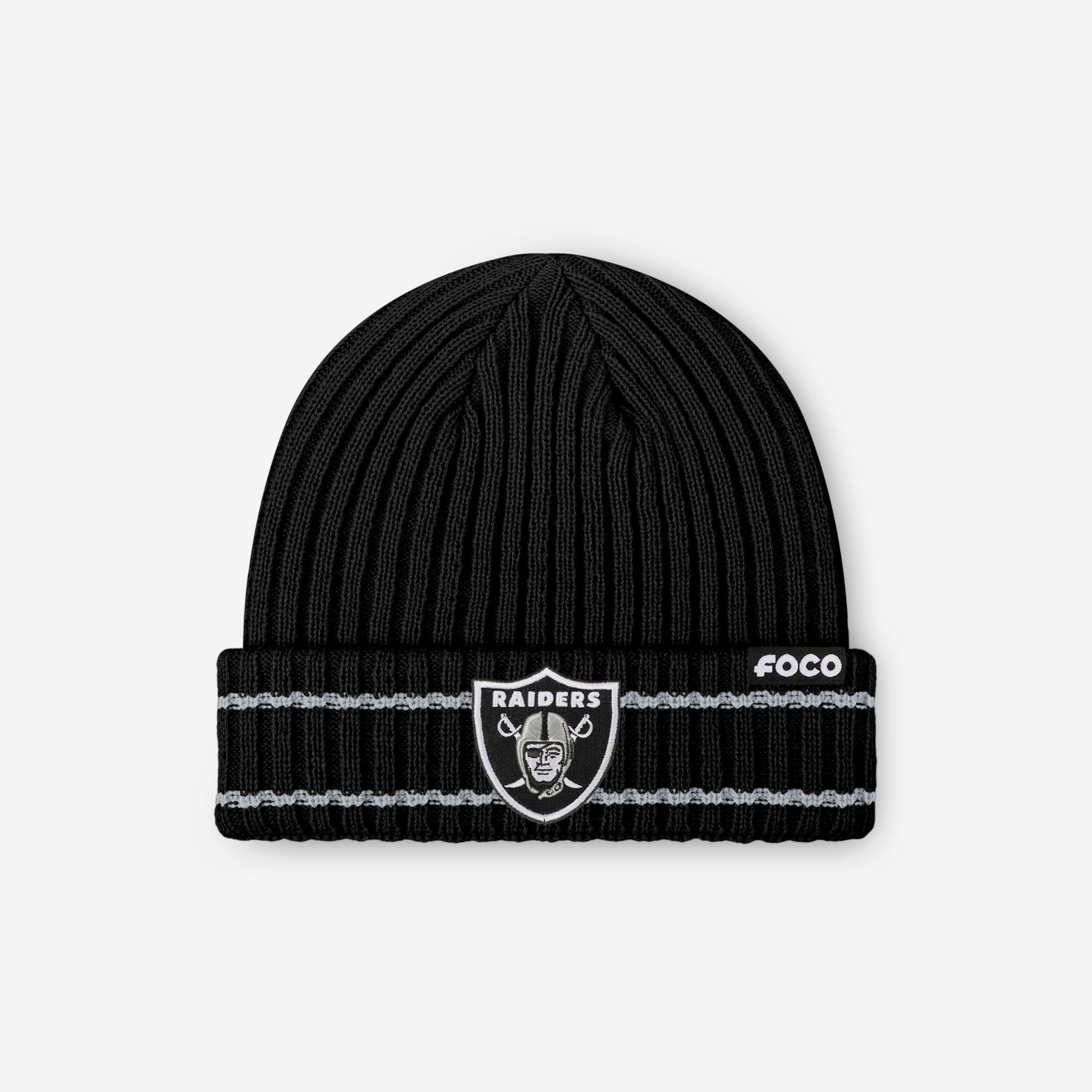 Las Vegas Raiders Primary Logo Ribbed Beanie FOCO