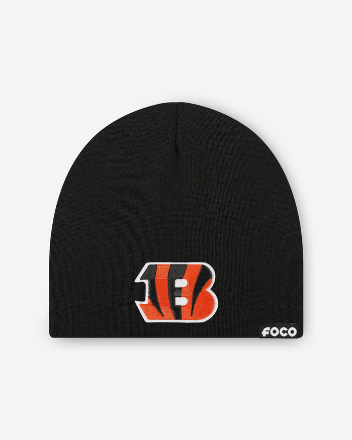 Cincinnati Bengals Basic Primary Logo Skull Beanie FOCO - FOCO.com