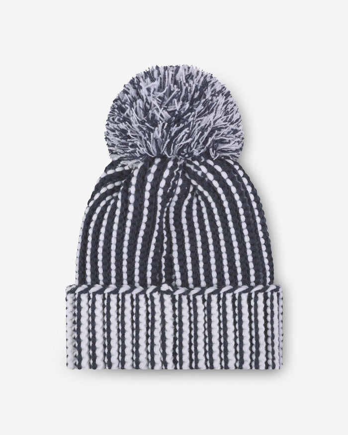 Chicago Bears Primary Logo Vertical Knit Pom Beanie FOCO - FOCO.com