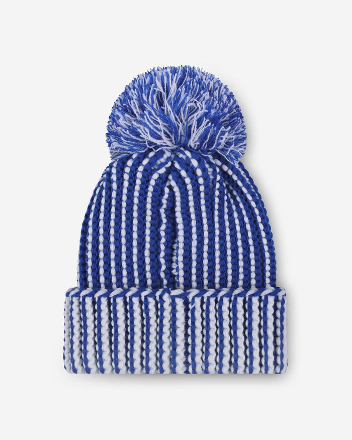 Buffalo Bills Primary Logo Vertical Knit Pom Beanie FOCO - FOCO.com