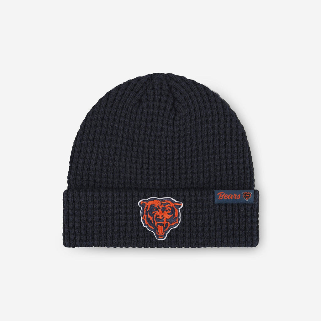 Chicago Bears Primary Logo Waffle Beanie FOCO - FOCO.com