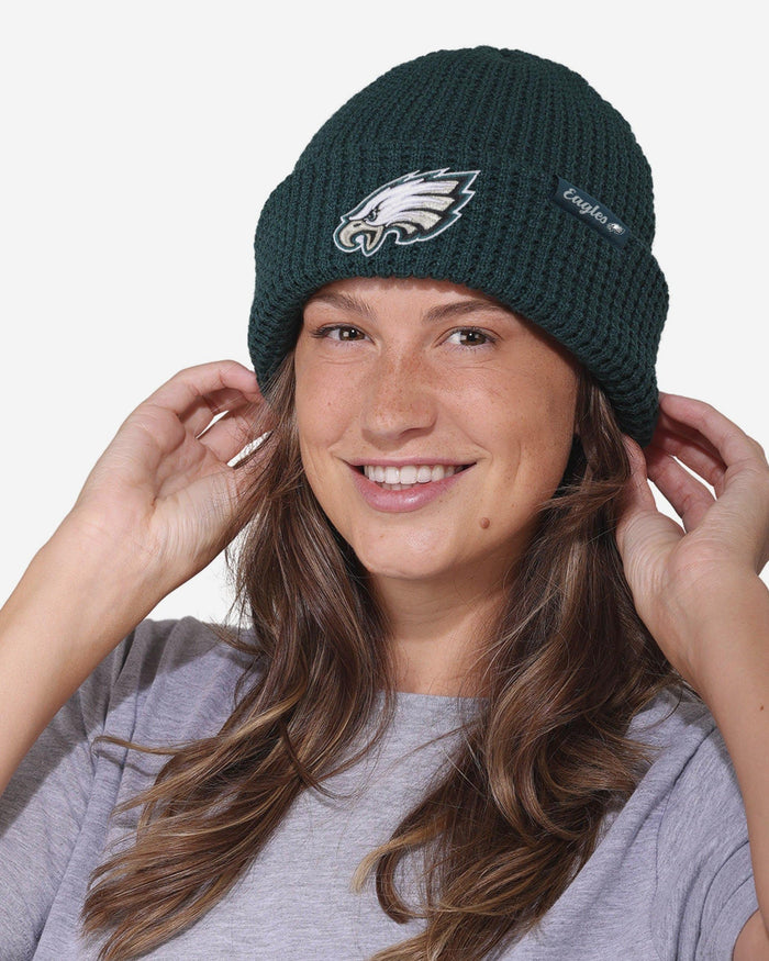 Philadelphia Eagles Primary Logo Waffle Beanie FOCO - FOCO.com
