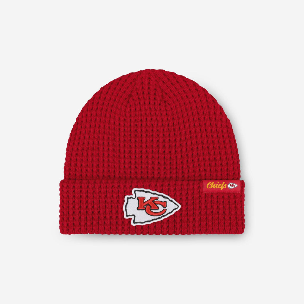 Kansas City Chiefs Primary Logo Waffle Beanie FOCO - FOCO.com