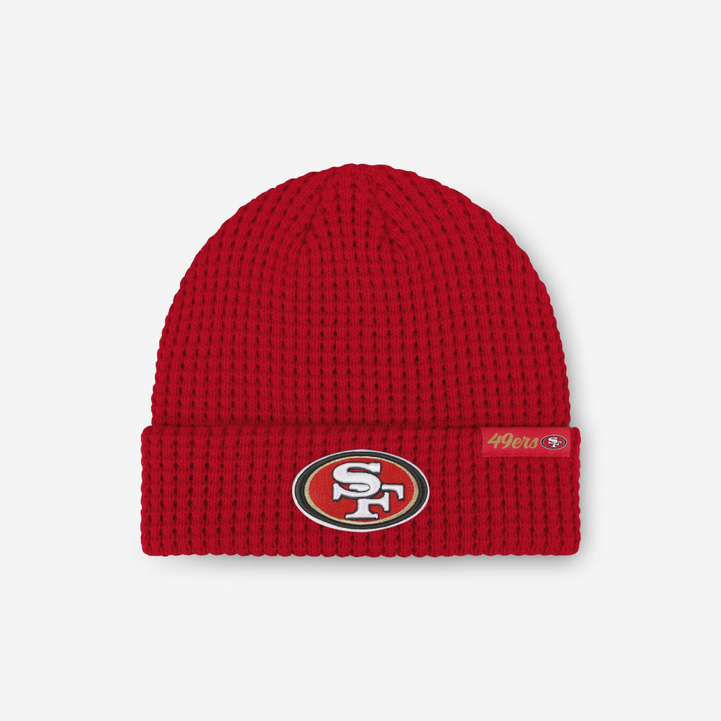 San Francisco 49ers Primary Logo Waffle Beanie FOCO - FOCO.com