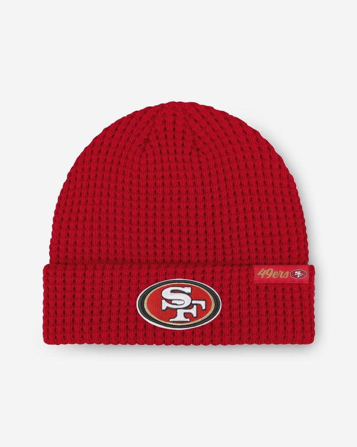 San Francisco 49ers Primary Logo Waffle Beanie FOCO - FOCO.com