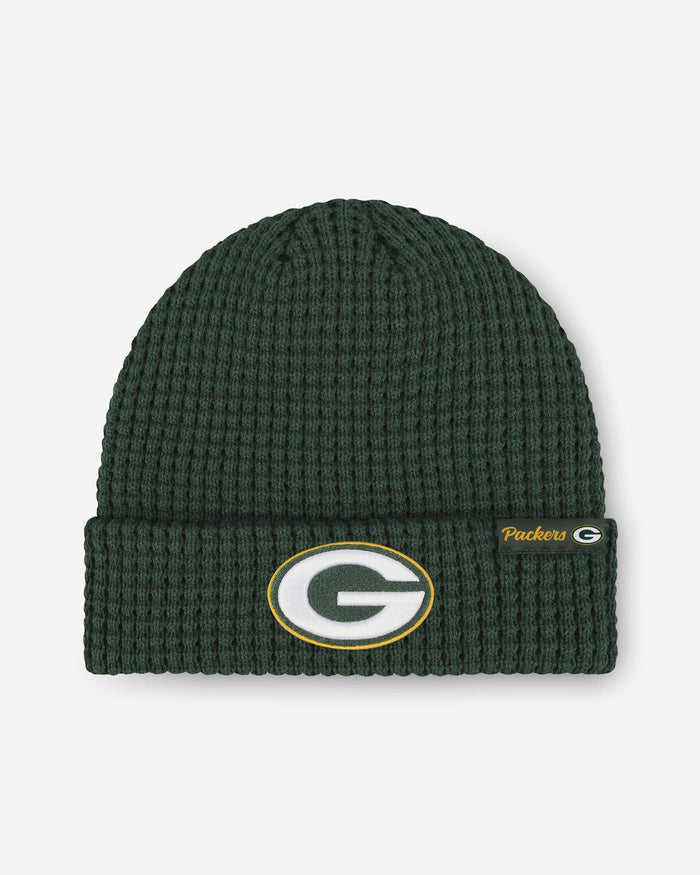 Green Bay Packers Primary Logo Waffle Beanie FOCO - FOCO.com