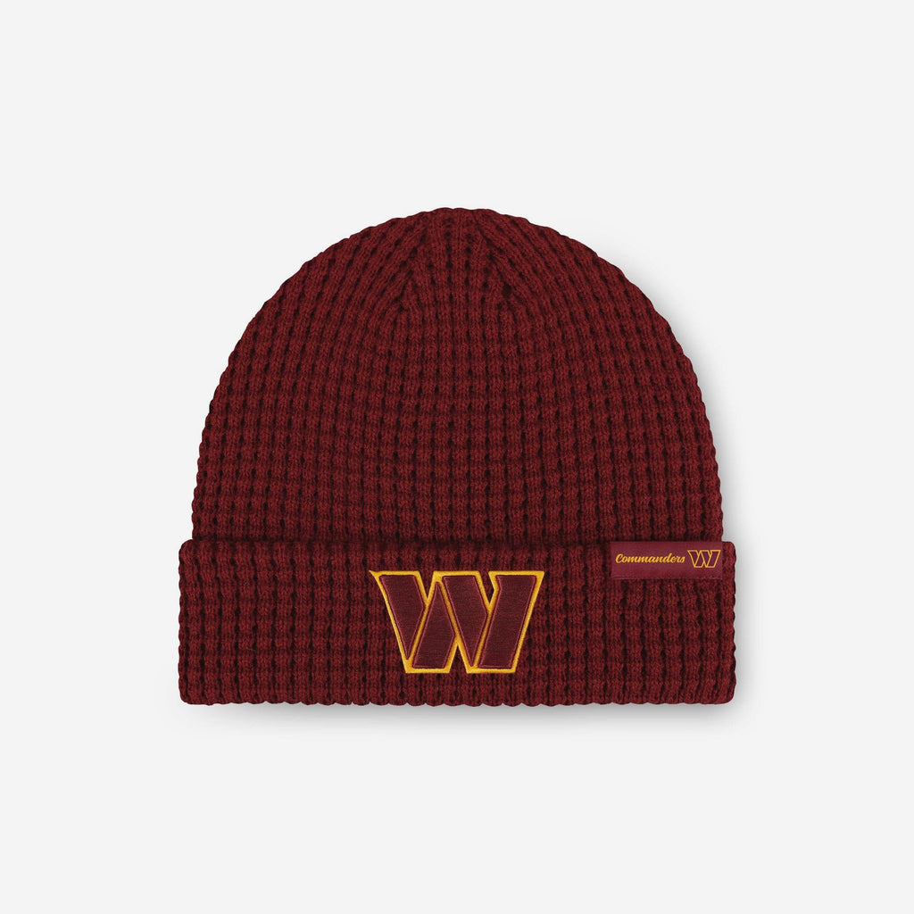 Washington Commanders Primary Logo Waffle Beanie FOCO - FOCO.com