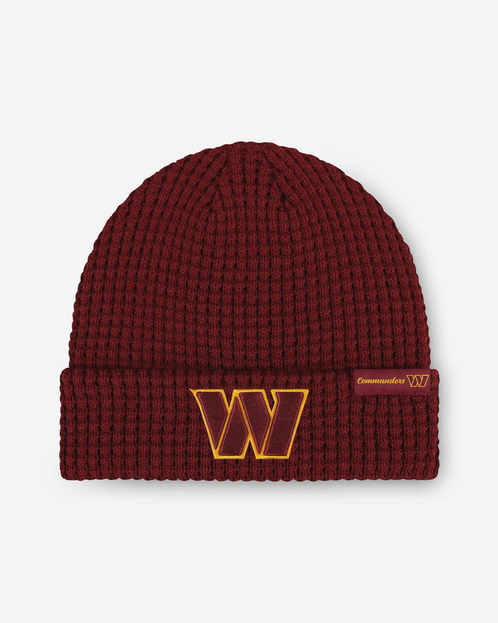 Washington Commanders Primary Logo Waffle Beanie FOCO - FOCO.com