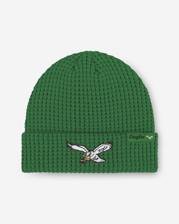 Philadelphia Eagles Primary Logo Waffle Beanie Kelly Green FOCO - FOCO.com