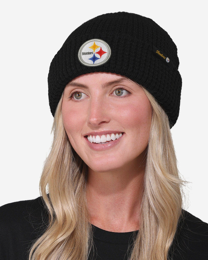 Pittsburgh Steelers Primary Logo Waffle Beanie FOCO - FOCO.com