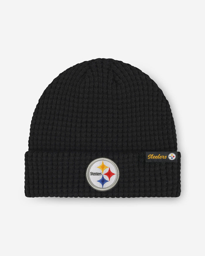 Pittsburgh Steelers Primary Logo Waffle Beanie FOCO - FOCO.com
