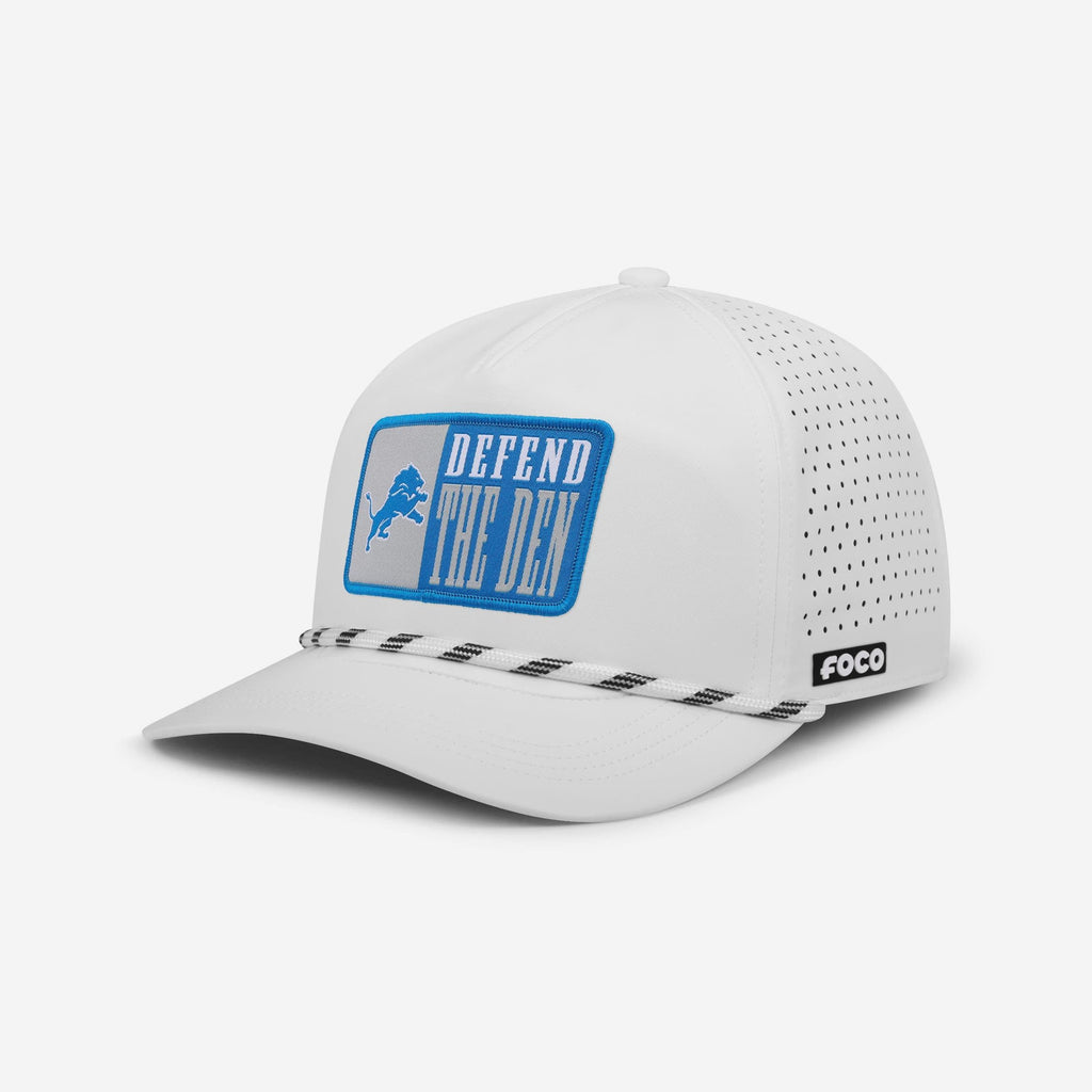 Detroit Lions Slogan Patch Poly Pro Marquee RF Cap FOCO - FOCO.com