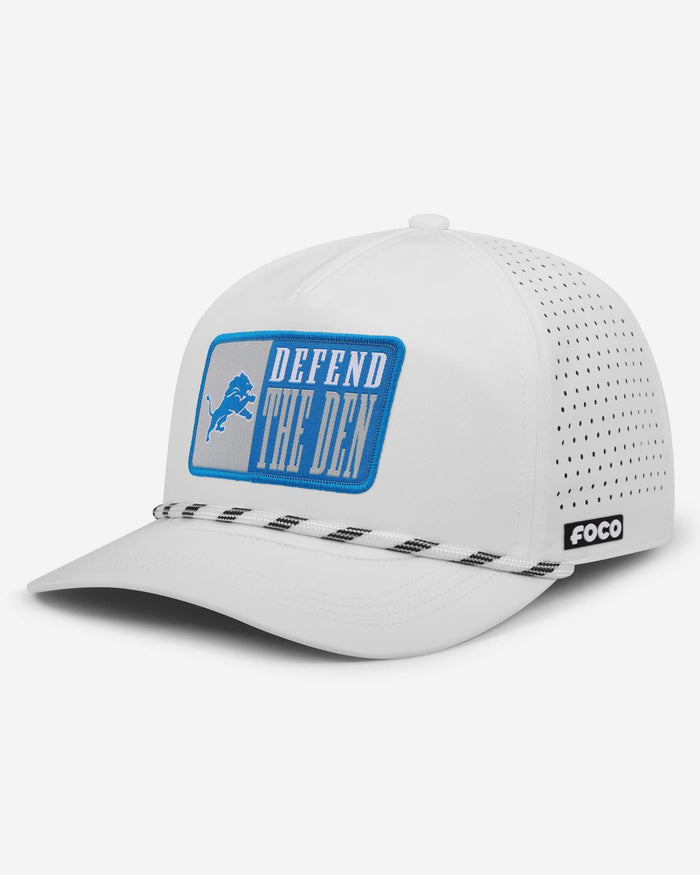 Detroit Lions Slogan Patch Poly Pro Marquee RF Cap FOCO - FOCO.com