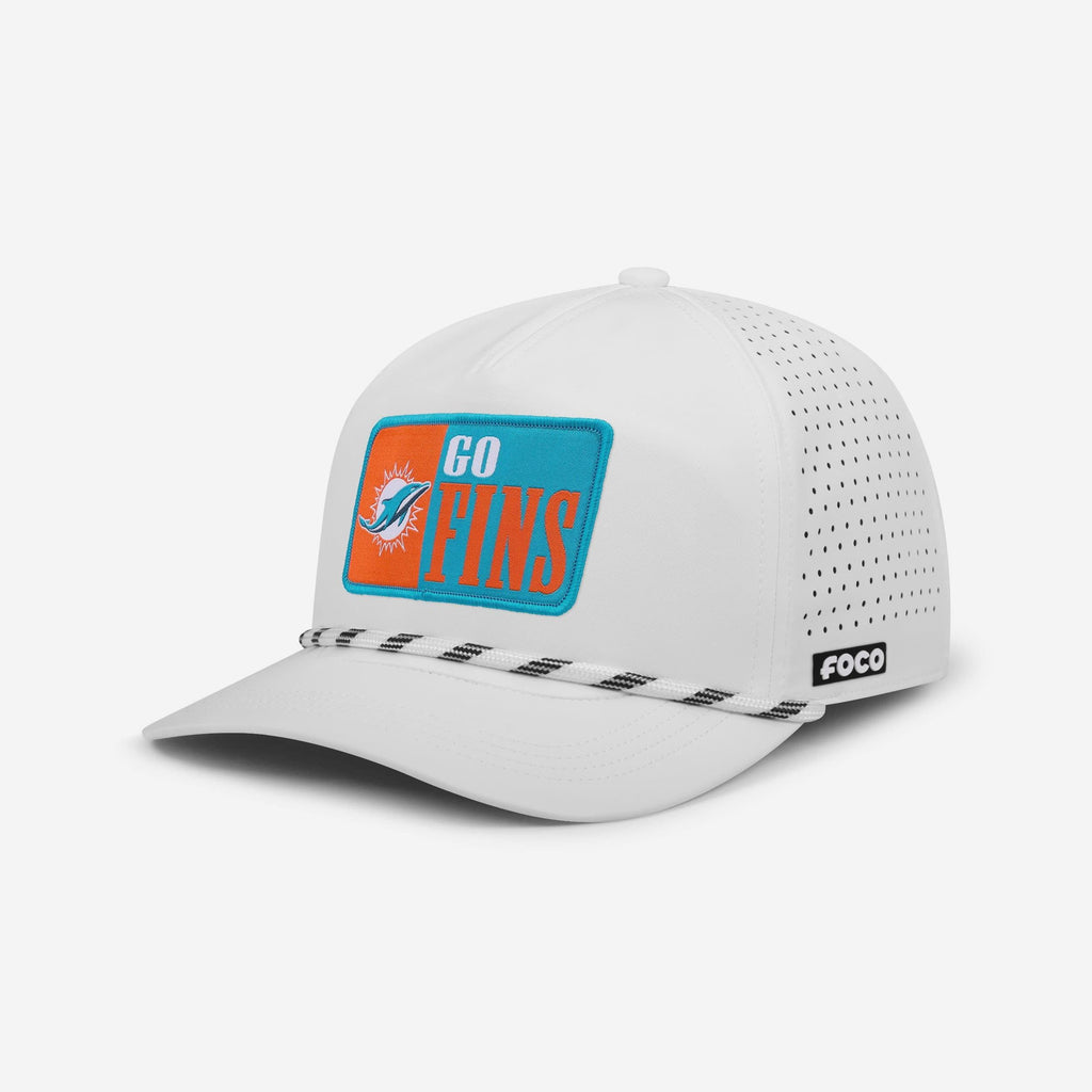 Miami Dolphins Slogan Patch Poly Pro Marquee RF Cap FOCO - FOCO.com