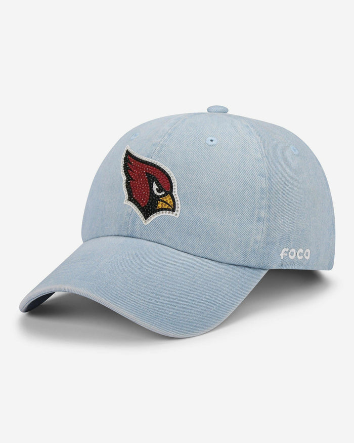 Arizona Cardinals Rhinestone Logo Denim Casual Cap FOCO - FOCO.com