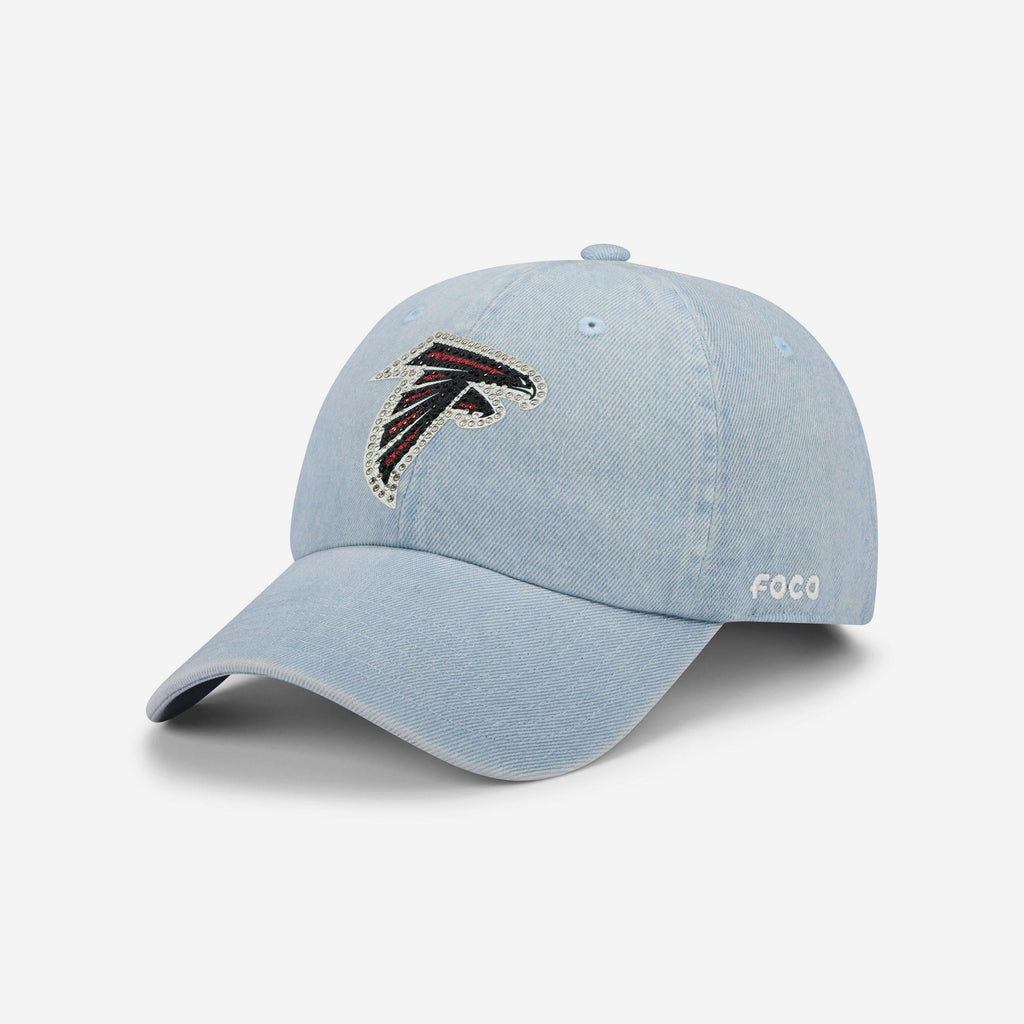 Atlanta Falcons Rhinestone Logo Denim Casual Cap FOCO - FOCO.com