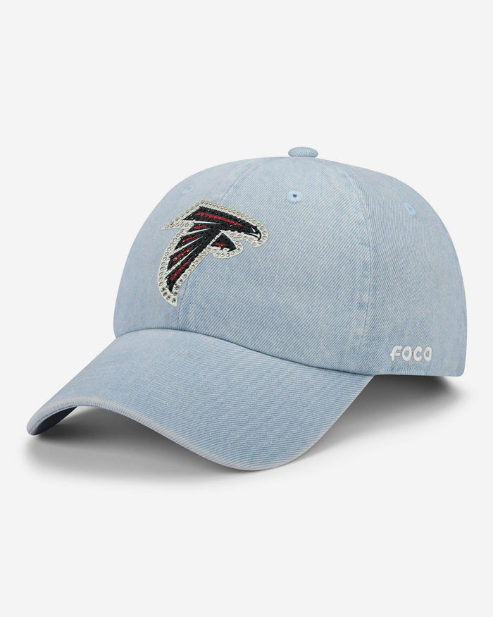 Atlanta Falcons Rhinestone Logo Denim Casual Cap FOCO - FOCO.com
