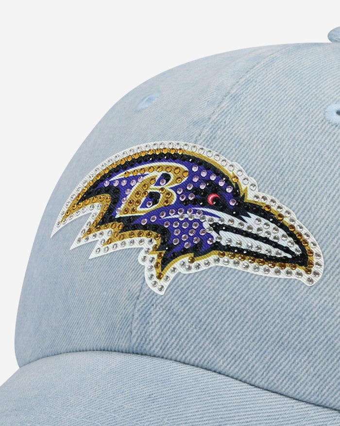 Baltimore Ravens Rhinestone Logo Denim Casual Cap FOCO - FOCO.com