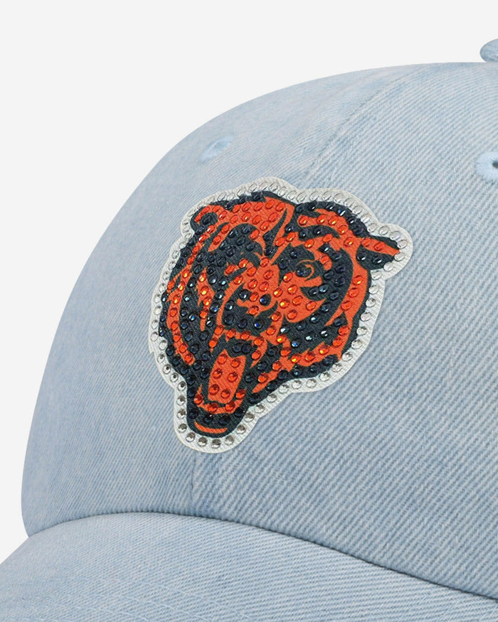 Chicago Bears Rhinestone Logo Denim Casual Cap FOCO - FOCO.com