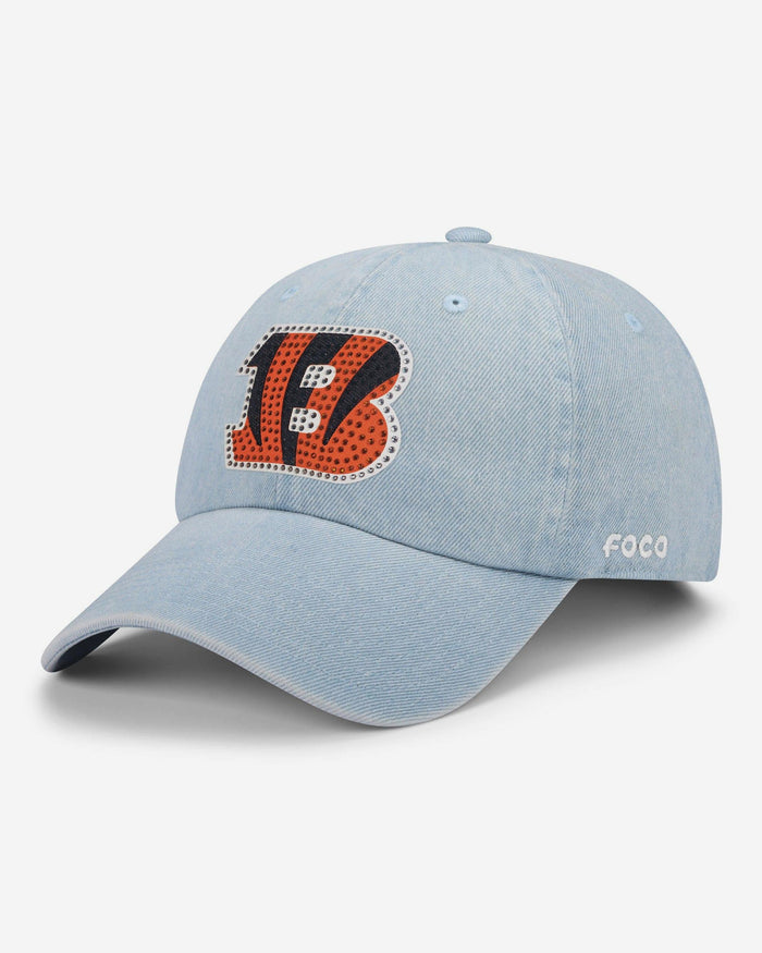 Cincinnati Bengals Rhinestone Logo Denim Casual Cap FOCO - FOCO.com