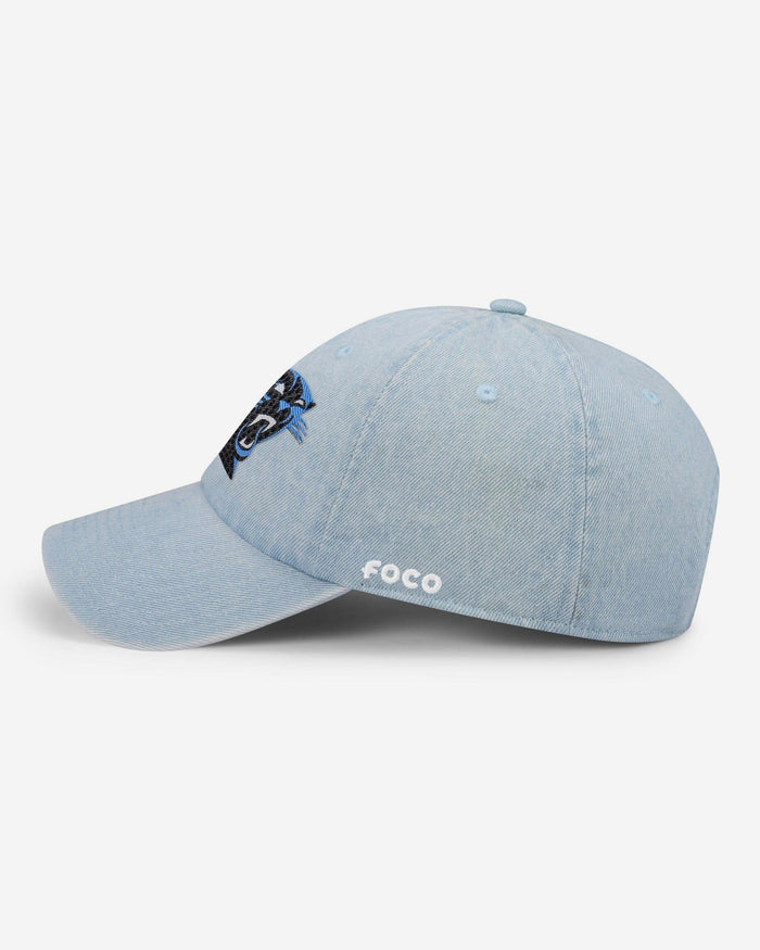 Carolina Panthers Rhinestone Logo Denim Casual Cap FOCO - FOCO.com