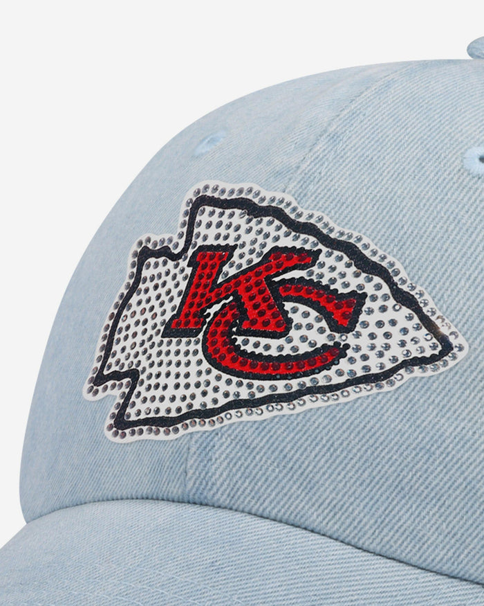 Kansas City Chiefs Rhinestone Logo Denim Casual Cap FOCO - FOCO.com