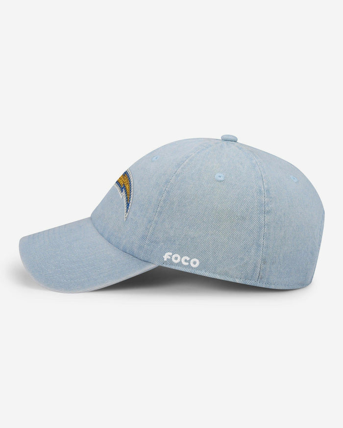 Los Angeles Chargers Rhinestone Logo Denim Casual Cap FOCO - FOCO.com