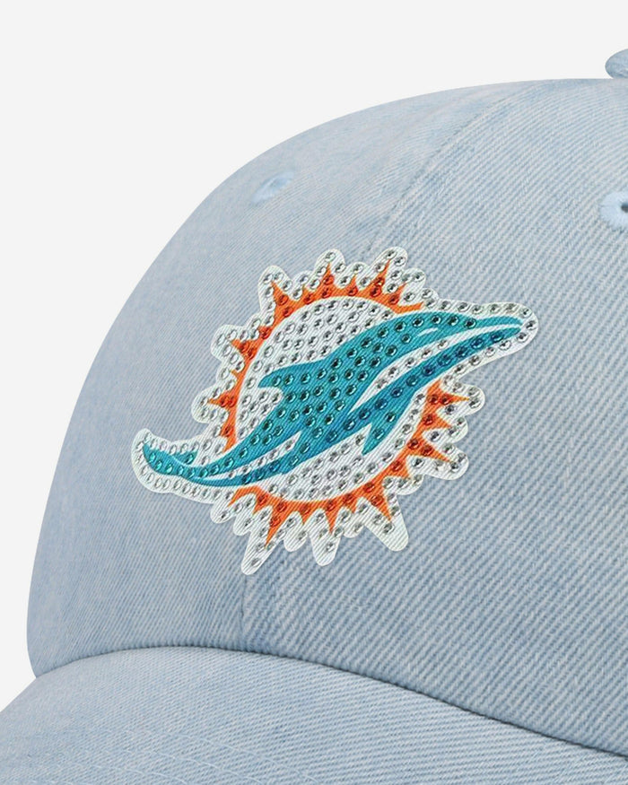 Miami Dolphins Rhinestone Logo Denim Casual Cap FOCO - FOCO.com