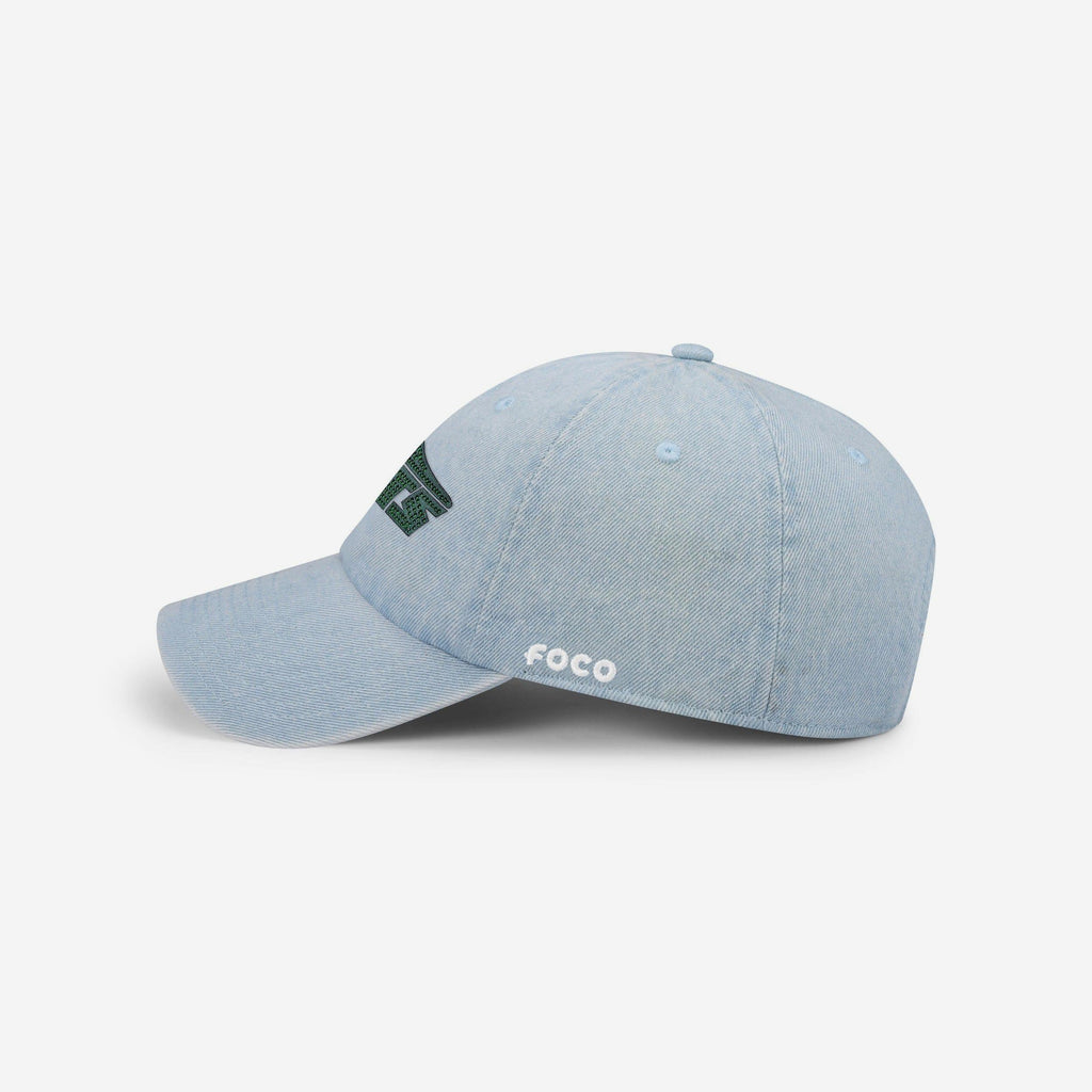 New York Jets Rhinestone Logo Denim Casual Cap FOCO