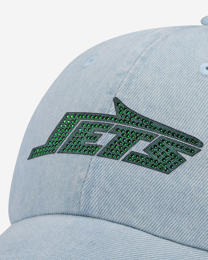 New York Jets Rhinestone Logo Denim Casual Cap FOCO - FOCO.com