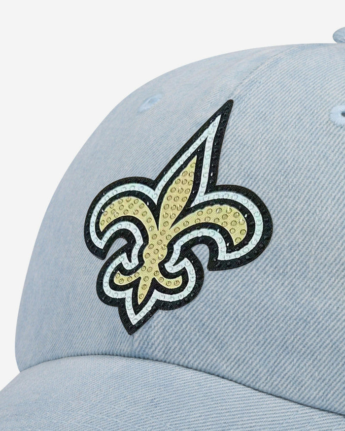 New Orleans Saints Rhinestone Logo Denim Casual Cap FOCO - FOCO.com
