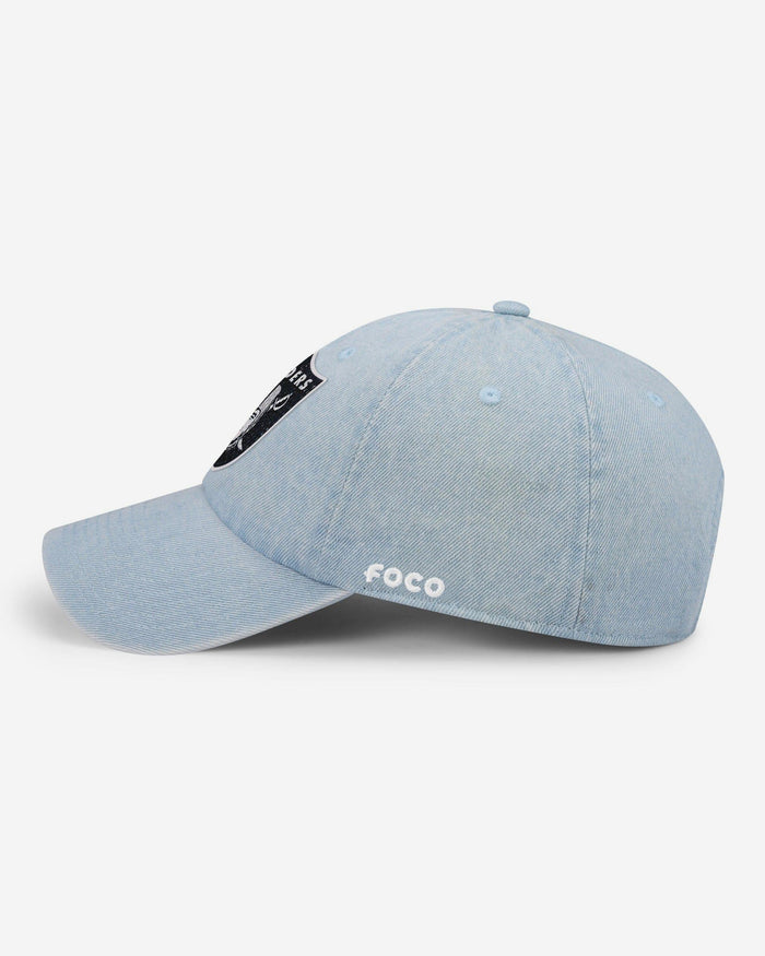 Las Vegas Raiders Rhinestone Logo Denim Casual Cap FOCO - FOCO.com
