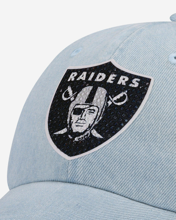 Las Vegas Raiders Rhinestone Logo Denim Casual Cap FOCO - FOCO.com