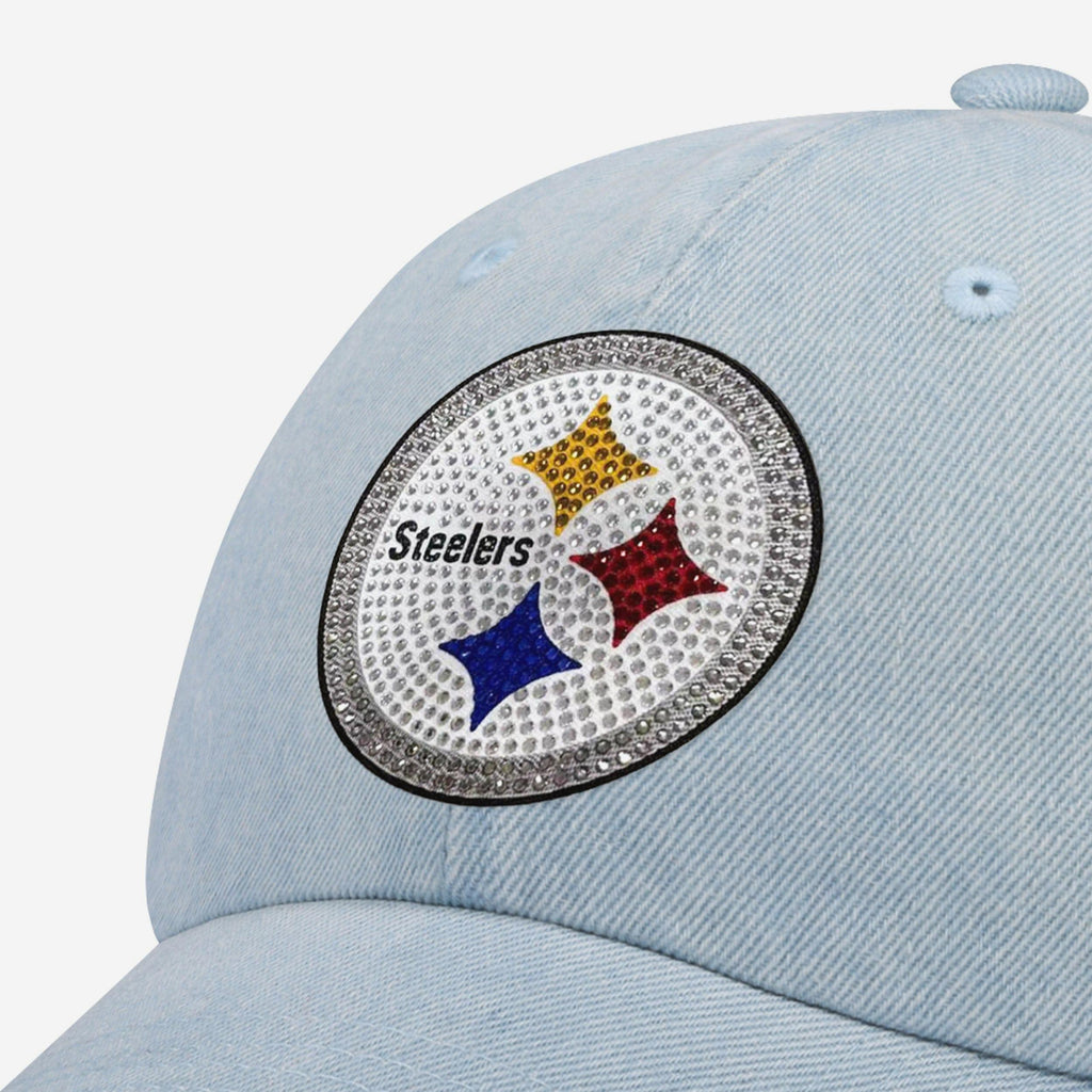 Pittsburgh Steelers Rhinestone Logo Denim Casual Cap FOCO