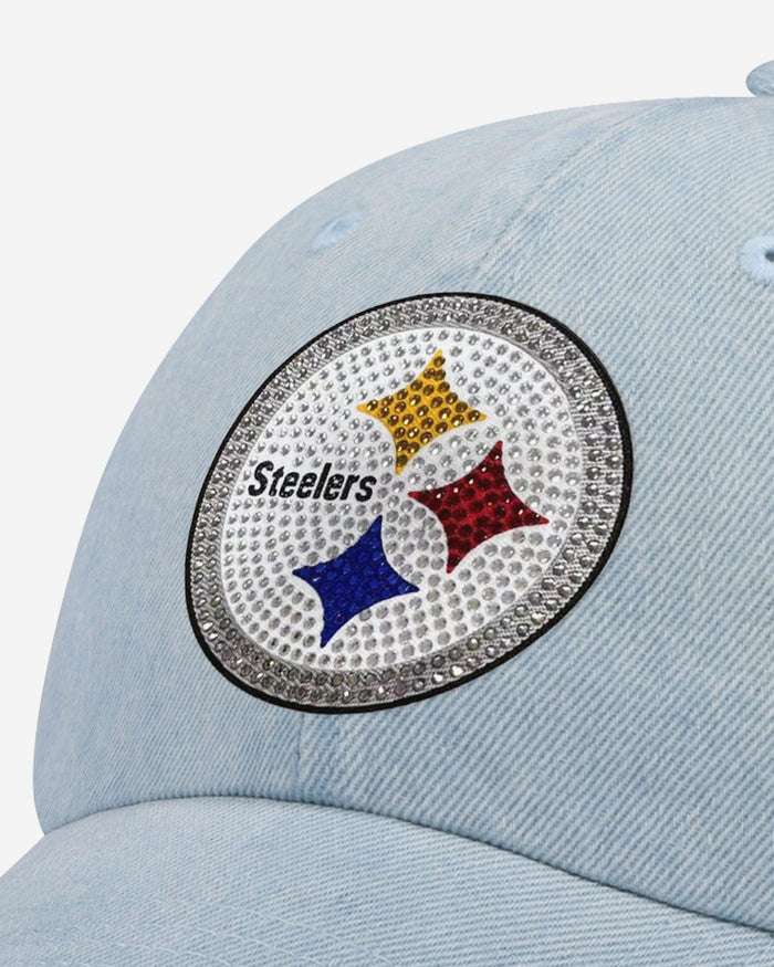 Pittsburgh Steelers Rhinestone Logo Denim Casual Cap FOCO - FOCO.com
