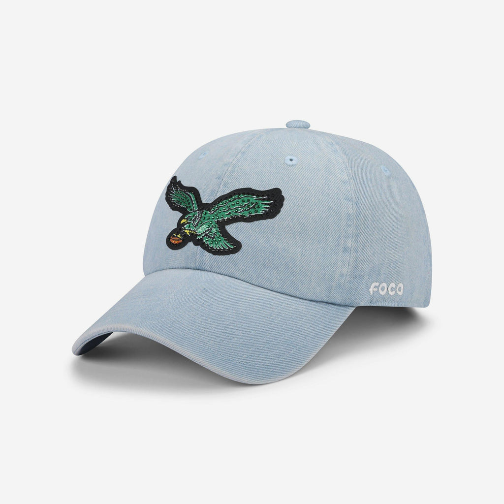 Philadelphia Eagles Kelly Green Rhinestone Logo Denim Casual Cap FOCO - FOCO.com