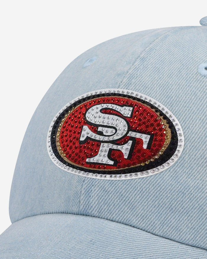 San Francisco 49ers Rhinestone Logo Denim Casual Cap FOCO - FOCO.com