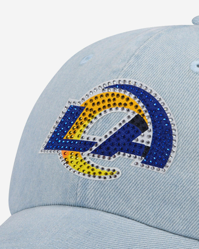 Los Angeles Rams Rhinestone Logo Denim Casual Cap FOCO - FOCO.com