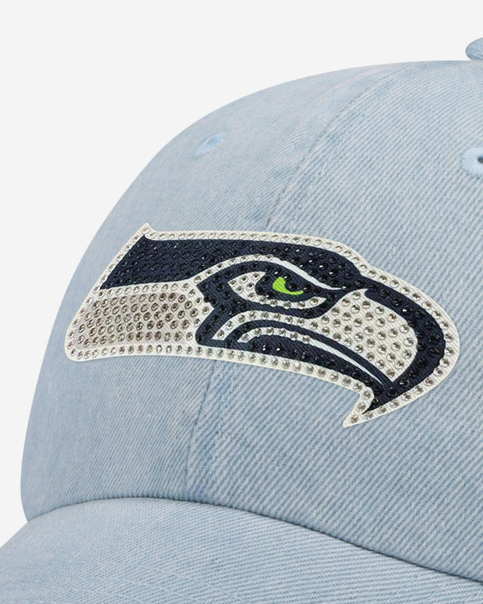 Seattle Seahawks Rhinestone Logo Denim Casual Cap FOCO - FOCO.com