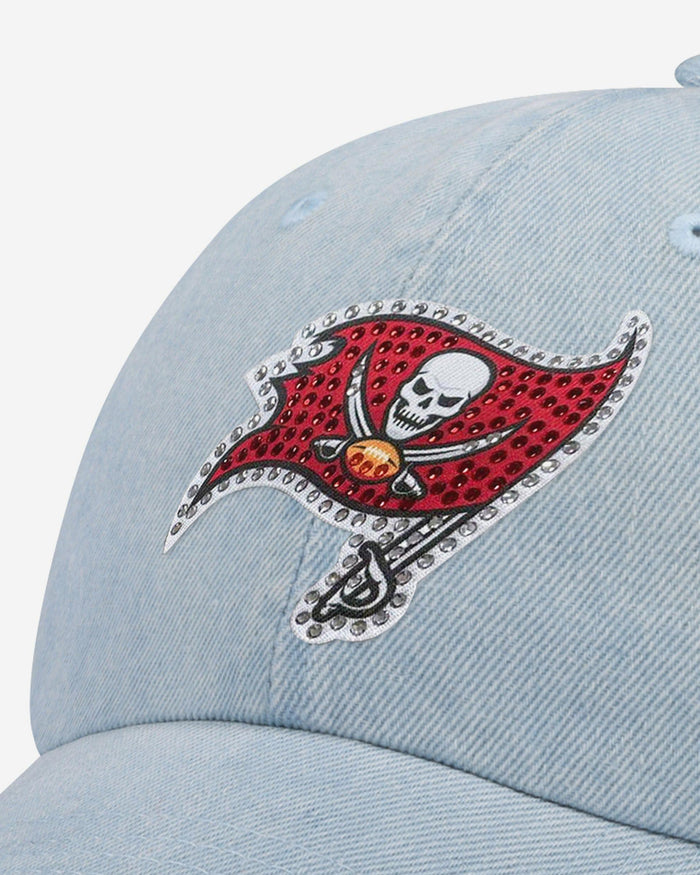 Tampa Bay Buccaneers Rhinestone Logo Denim Casual Cap FOCO - FOCO.com