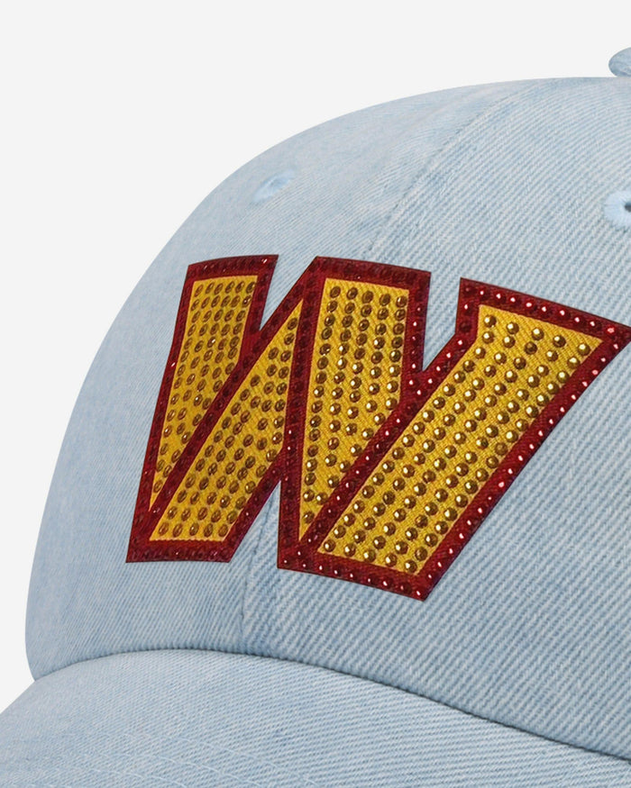 Washington Commanders Rhinestone Logo Denim Casual Cap FOCO - FOCO.com