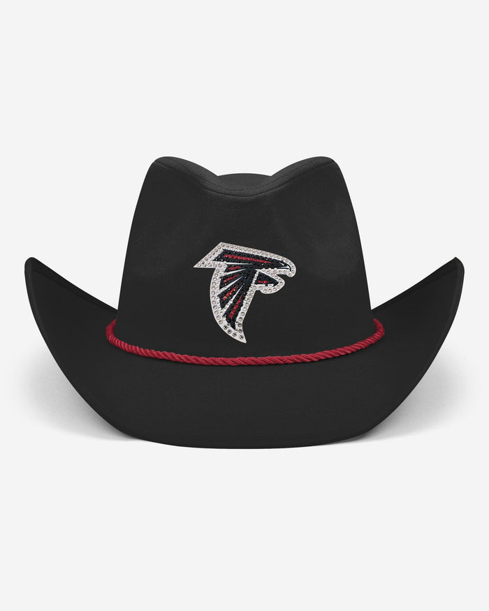 Atlanta Falcons Black Rhinestone Logo Cowboy Hat FOCO - FOCO.com