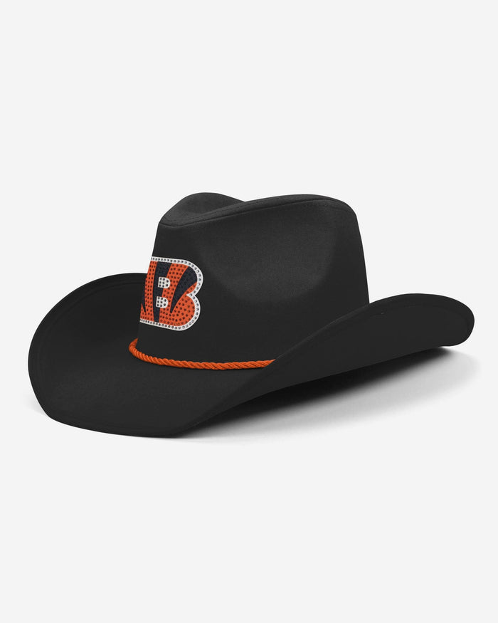 Cincinnati Bengals Black Rhinestone Logo Cowboy Hat FOCO - FOCO.com